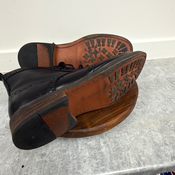 Moretti Black Leather Wingtip Boots - Picture 7 of 12